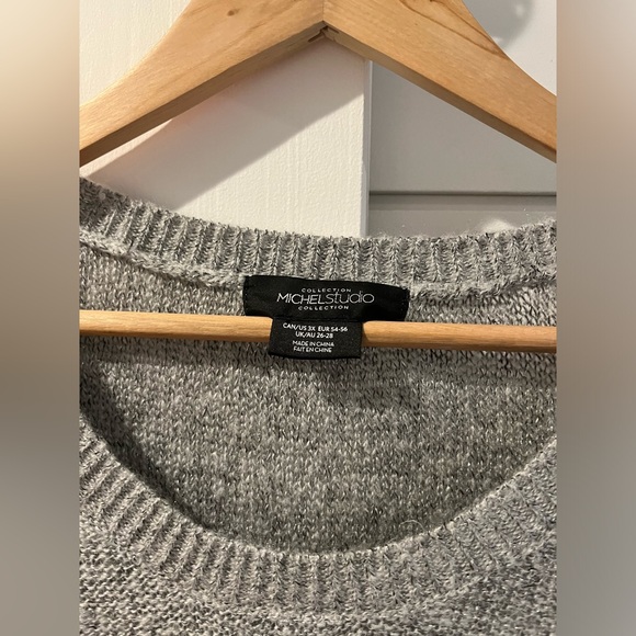 Michael Studio Collection for Addition Elle Knit Sweater with Lace details - Picture 6 of 7